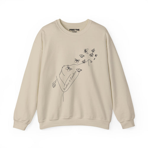 Braless and Lawless Line Art Crewneck Sweatshirt