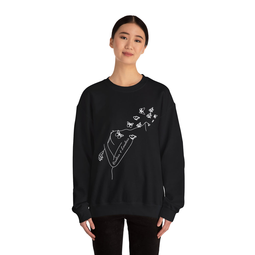 Braless and Lawless Line Art Crewneck Sweatshirt