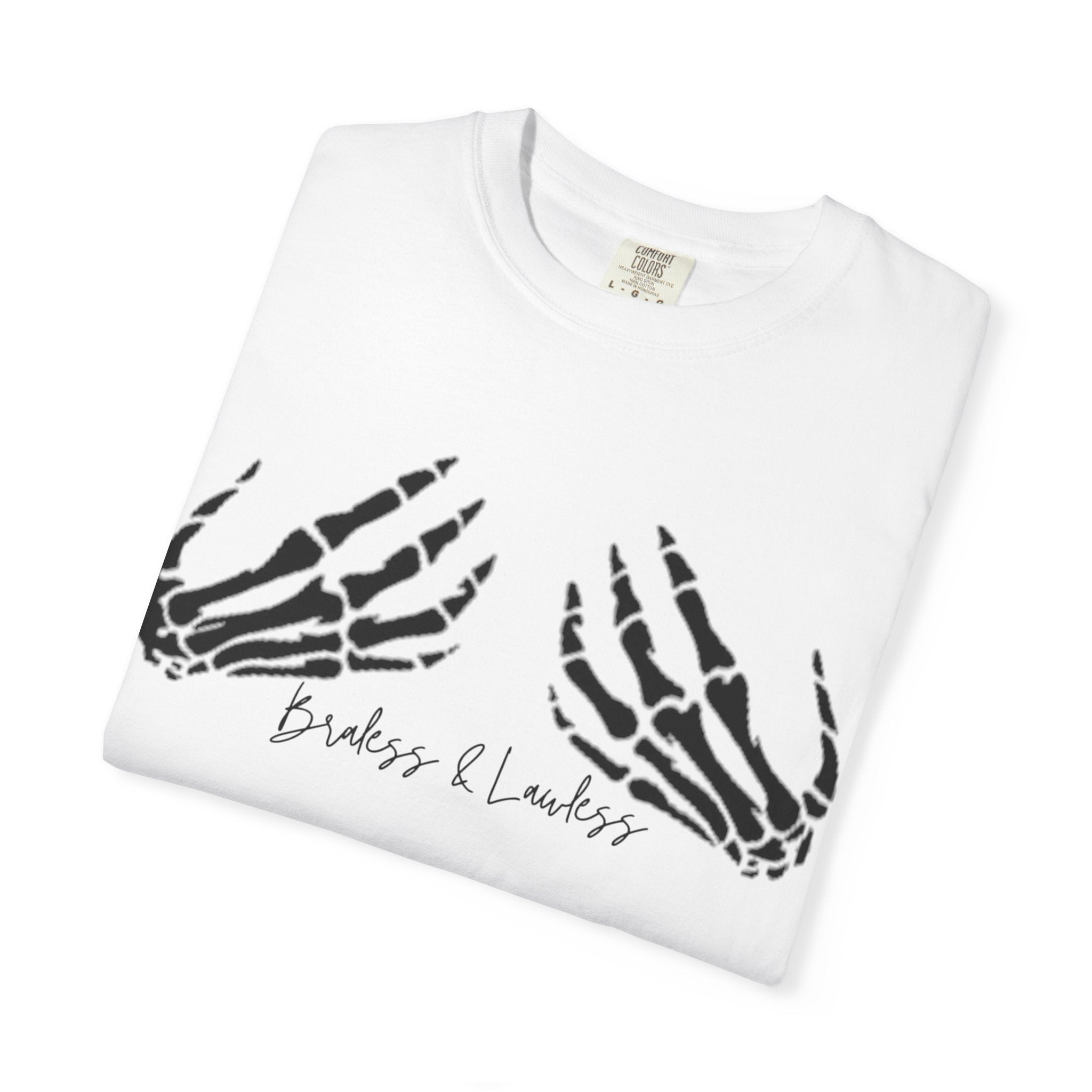 Braless & Lawless Skelly Hands Graphic T-Shirt