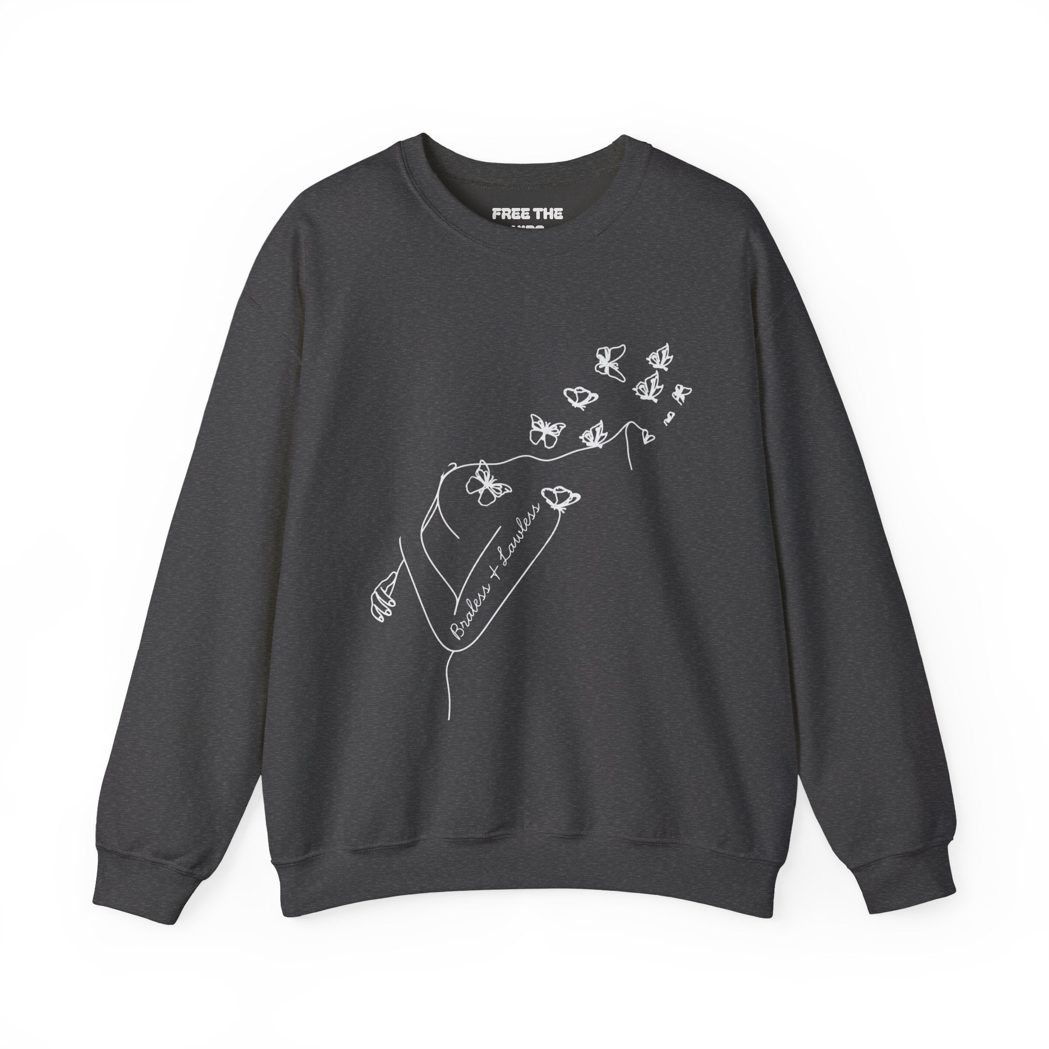 Braless and Lawless Line Art Crewneck Sweatshirt