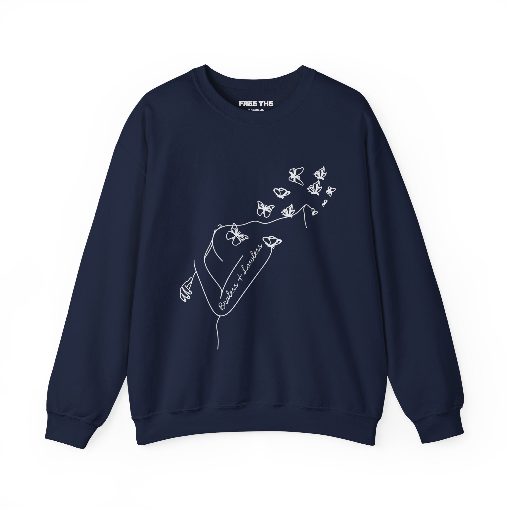 Braless and Lawless Line Art Crewneck Sweatshirt