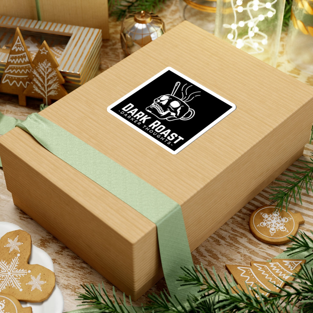 Dark Roast Darker Thoughts Logo Kiss-Cut Sticker