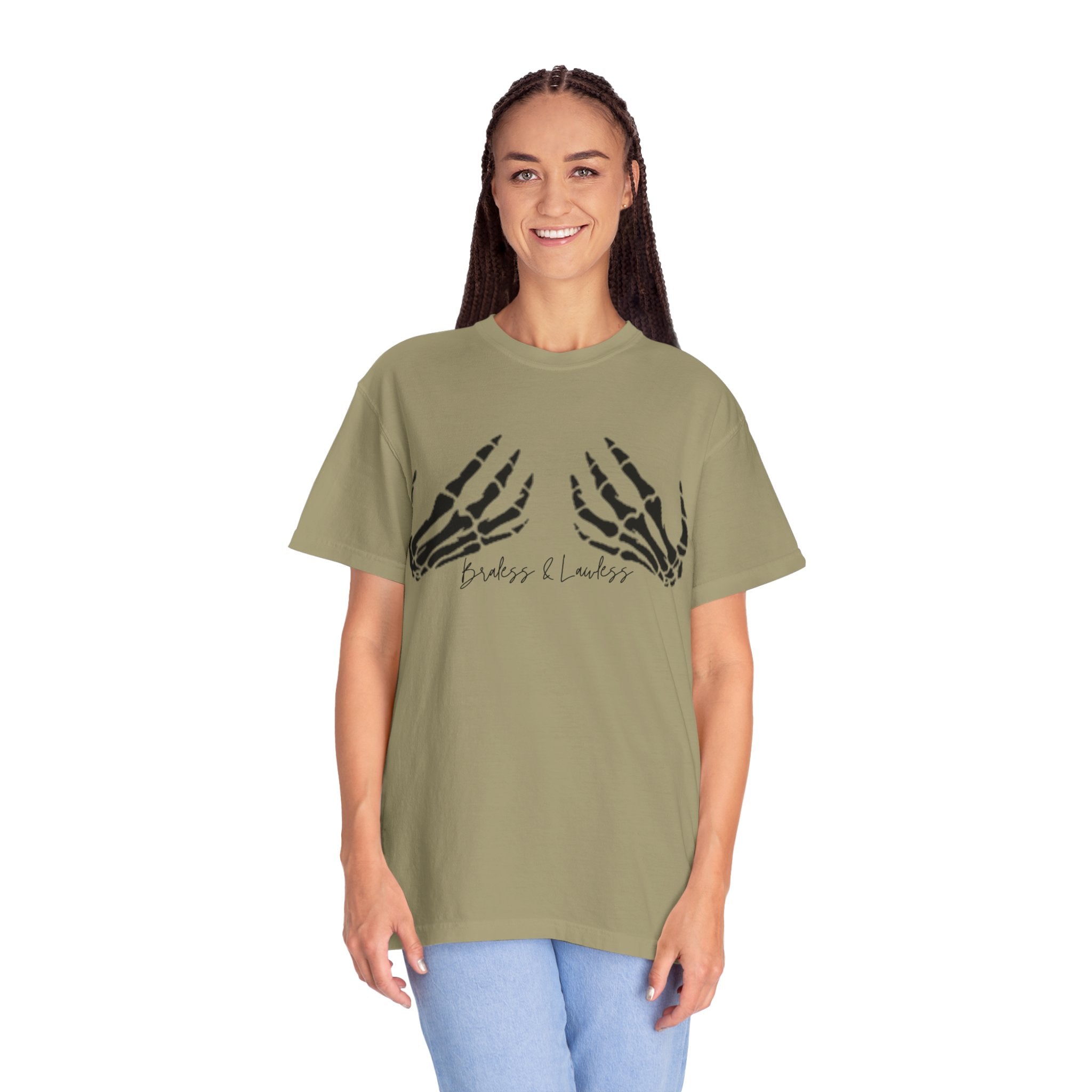 Braless & Lawless Skelly Hands Graphic T-Shirt