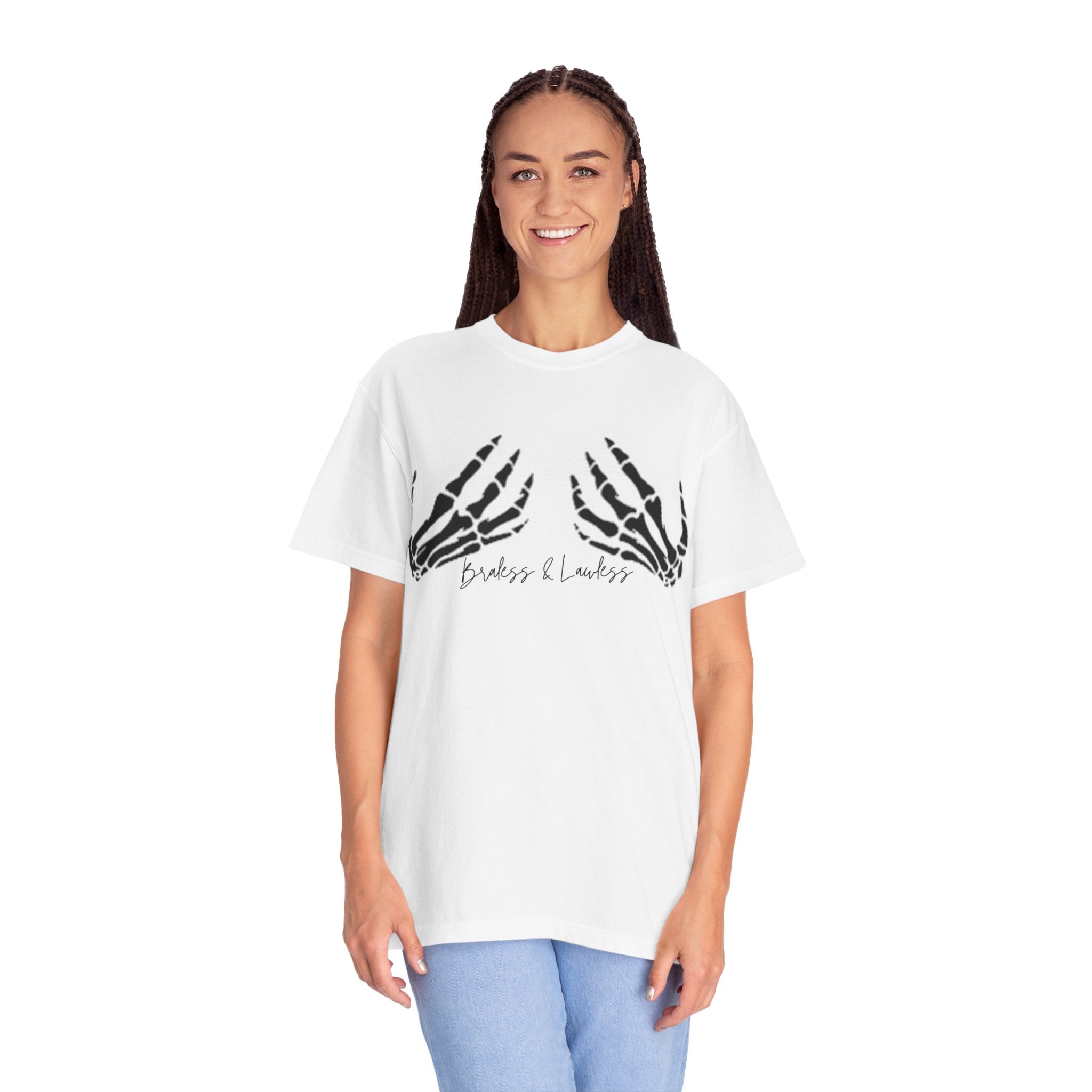 Braless & Lawless Skelly Hands Graphic T-Shirt
