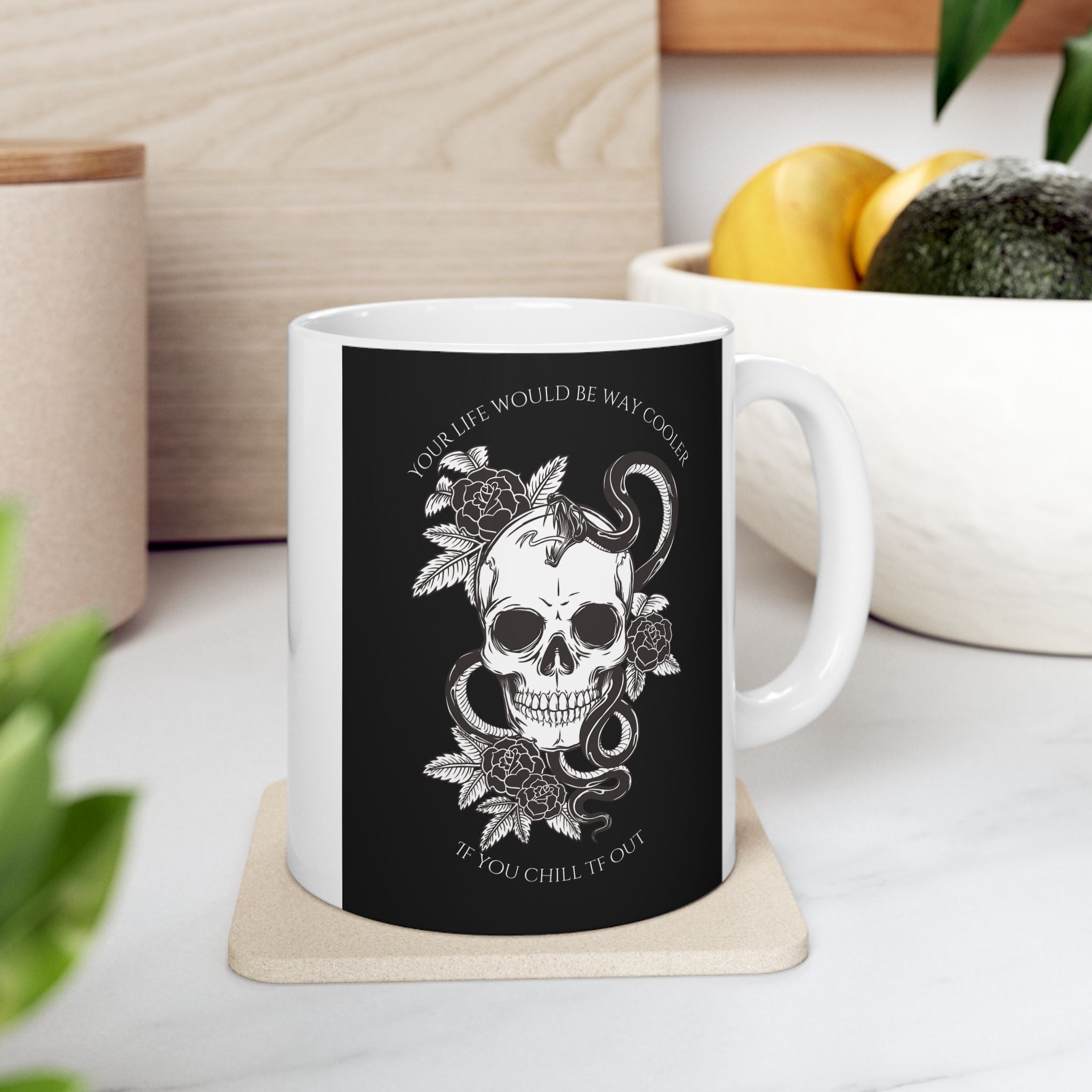 Life Would Be Way Cooler Ceramic Coffee Cup (11oz & 15oz)