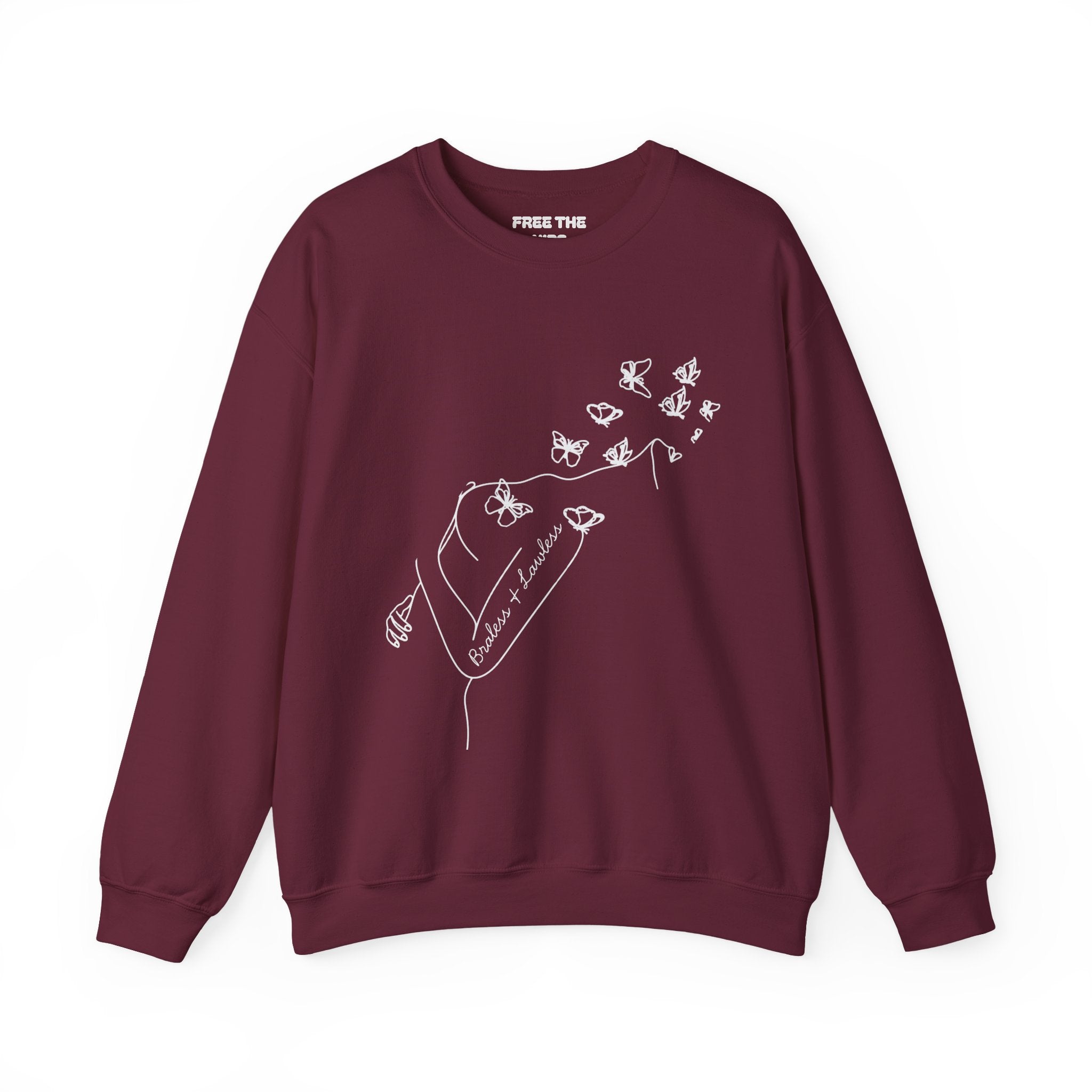 Braless and Lawless Line Art Crewneck Sweatshirt