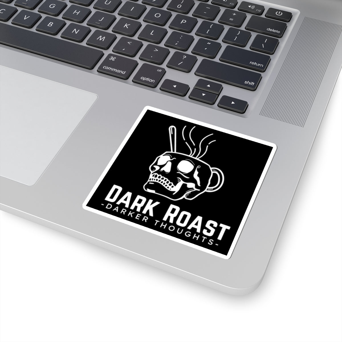 Dark Roast Darker Thoughts Logo Kiss-Cut Sticker