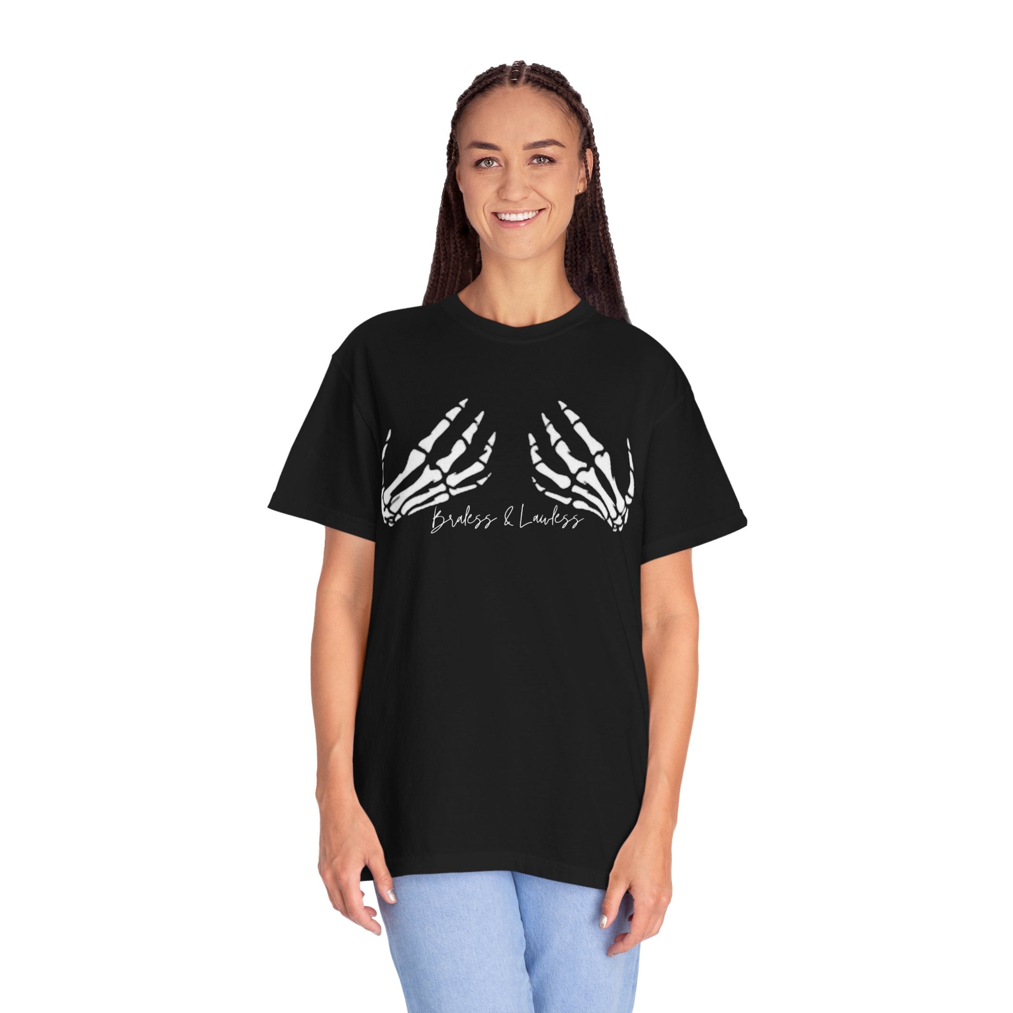 Braless & Lawless Skelly Hands Graphic T-Shirt