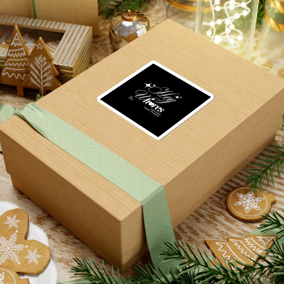 Hey Wh<3res Kiss-Cut Sticker